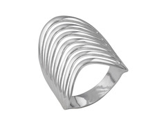 Серебряное кольцо из тонких линий 230822б
